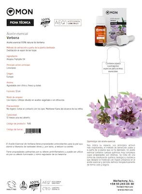 Ficha técnica aceite esencial verbena