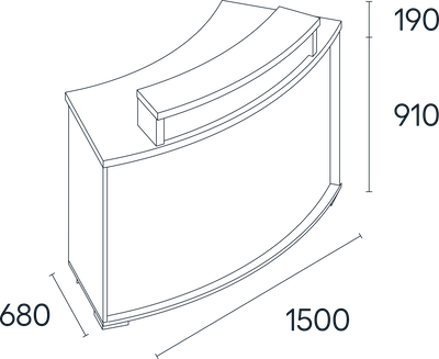 RECEPCIÓN CORBEL CON FRONTAL TAPIZADO PAHI