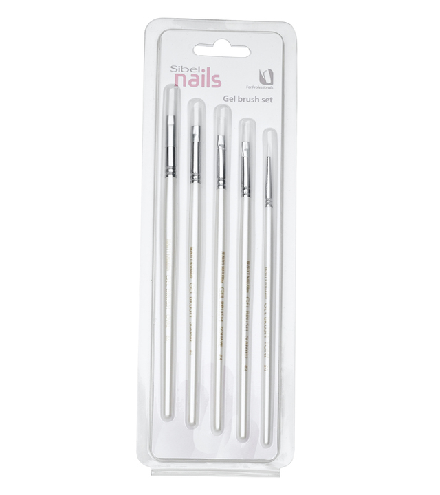 SET 5 PINZELLS MANICURA GEL I NAIL ART SIN