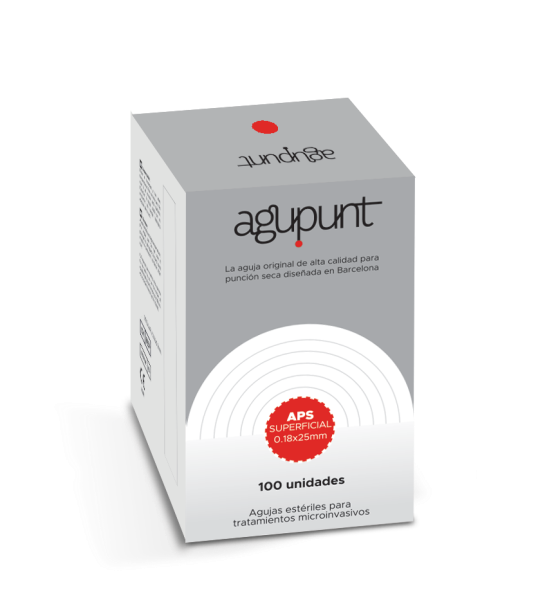 AGUJA PUNCIÓN SECA SUPERFICIAL 0,18 x 25 -ROJO BLANCO -(x100) A1038PS AGP
