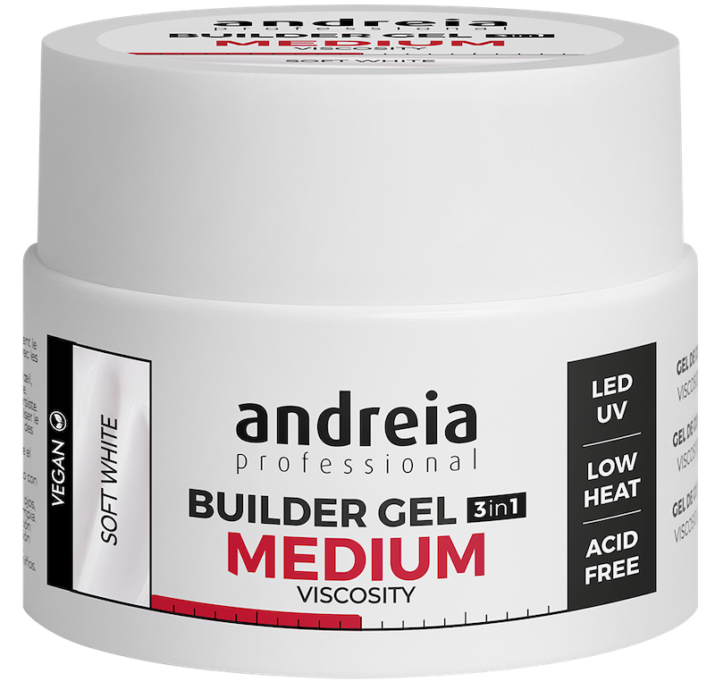 ANDREIA BUILDER GEL MEDIUM VISCOSITY SOFT WHITE 44Gr