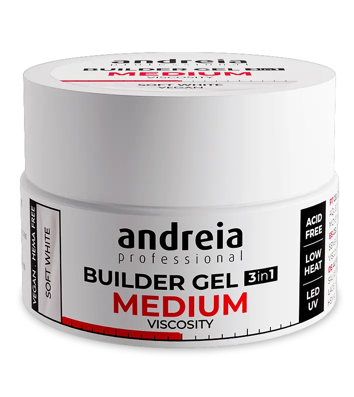 ANDREIA BUILDER GEL MEDIUM VISCOSITY SOFT WHITE 22Gr