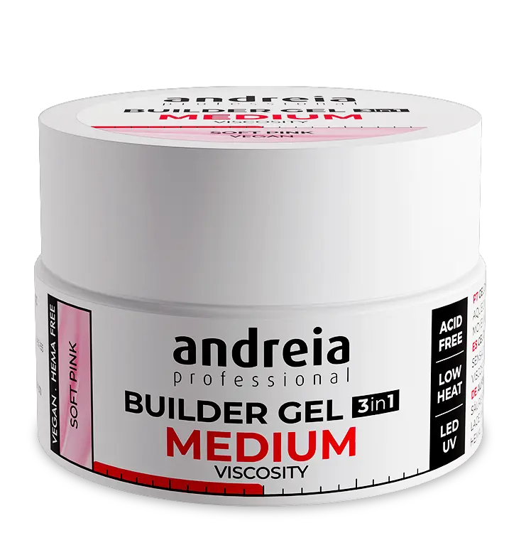 ANDREIA BUILDER GEL MEDIUM VISCOSITY SOFT PINK 22Gr