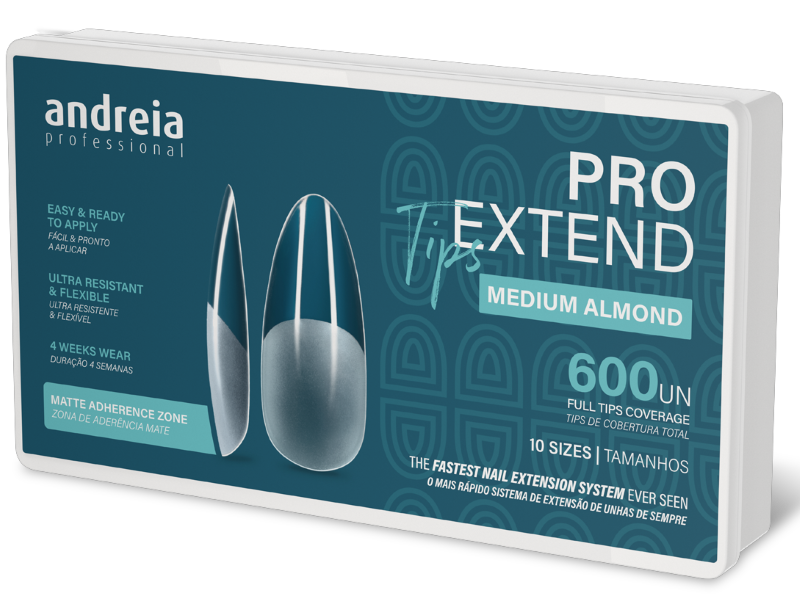 ANDREIA PRO EXTEND TIPS MEDIUM ALMOND 600UN
