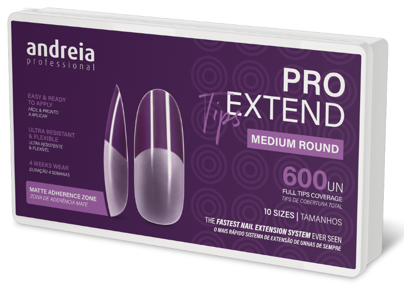 ANDREIA PRO EXTEND TIPS MEDIUM ROUND 600UN