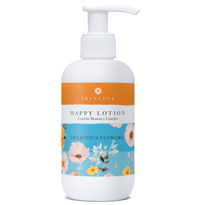 HAPPY LOTION  HAPPY LOTION  DELICIOUS FLOWERS SKINLOVE  200ml CNDFLOWERS SKINLOVE  200ml CND