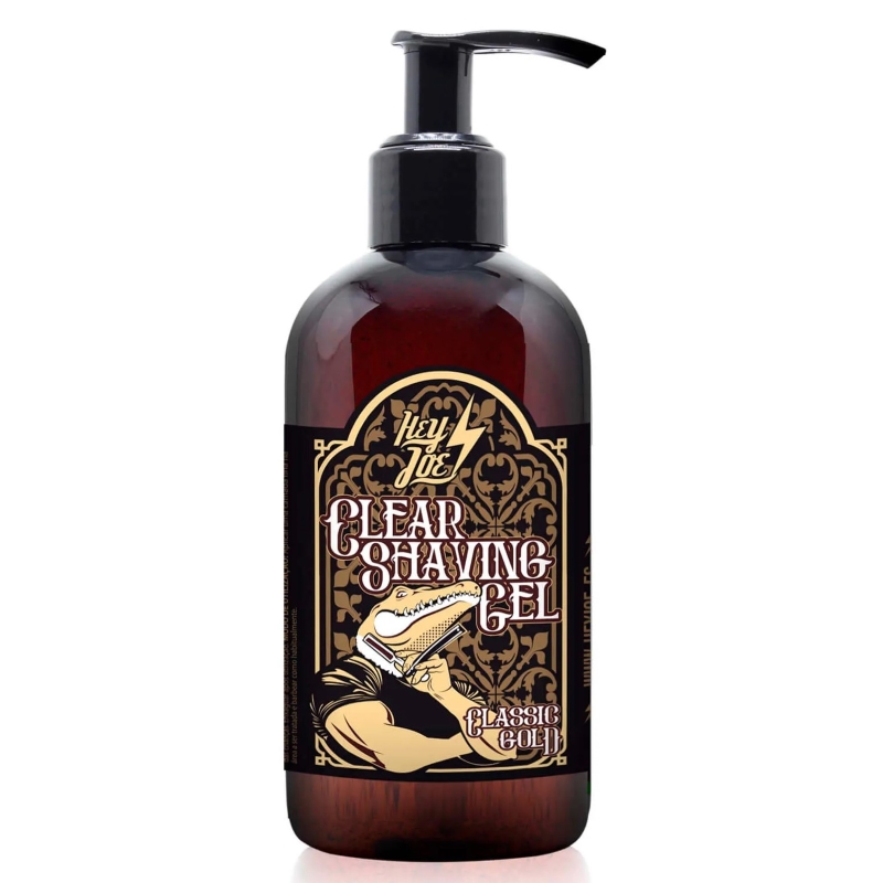 HEY JOE! CLEAR SHAVING GEL 250 ML. CLASSIC GOLD