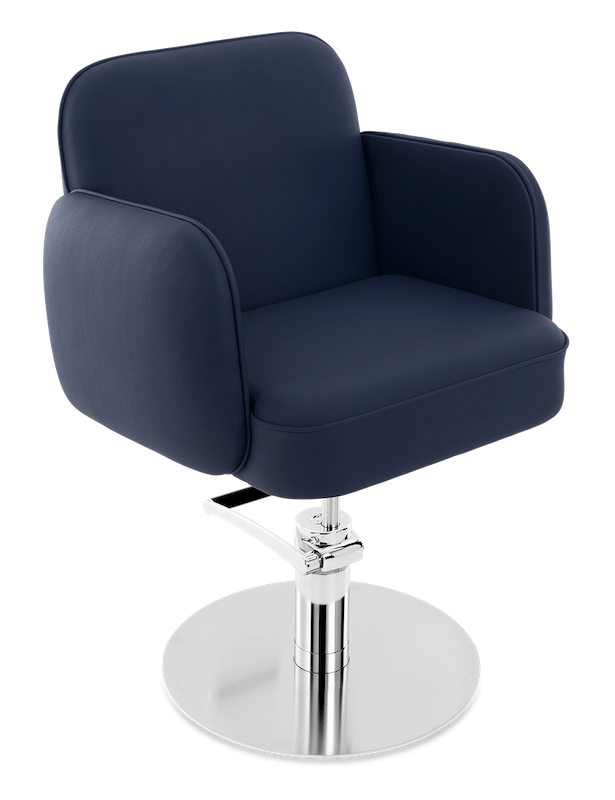 SILLÓN KIM BASE REDONDA DE ALUMINIO PINTADO NEGRO PAHI