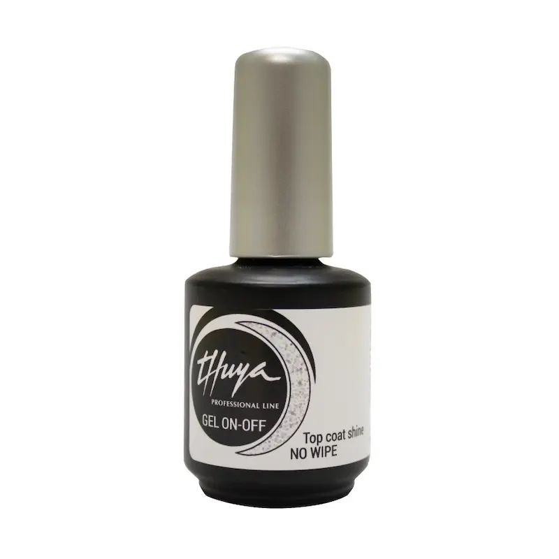 ESMALTE UÑAS GEL ON-OFF TOP COAT NO WIPE BRILLO THU