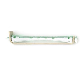BIGUDIS PLÁSTICO BLANCO/VERDE 8 cm6mm 12u SIN