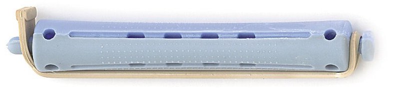 BIGUDIS PLÁSTICO GRIS/AZUL LARGO 8cm12mm  12u SIN