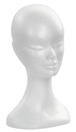 [1199N4490100] MUÑECA SOPORTE PELUCA ESTANDAR BLANCO SIN