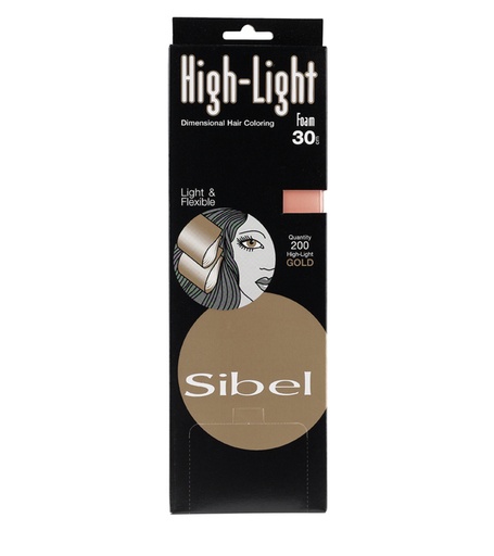[119N4333151] PAPEL PARA MECHAS HIGH-LIGHT FOAM 30cm DORADO SIN