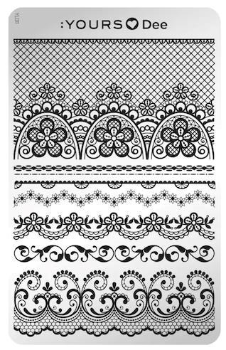 [200202LOVEFLOW] PLACA STAMPING DOBLE LOVELY FLOWER 130 (YOURS) CND