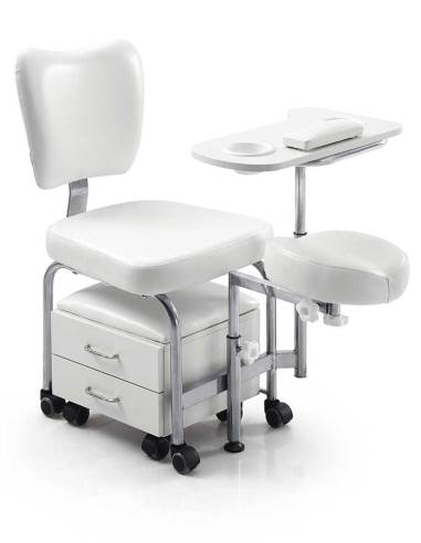 [27202WKP002A26] TABURETE PEDICURA PODO TENDY BLANC WKP002.A2 WEE