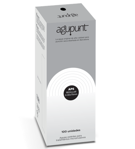 [820APS10P] AGUJA PUNCIÓN SECA REGULAR 0,30 x 75 -NEGRO CON GUIA-(x100) A1010P AGP