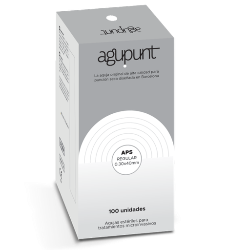 [820APS40P] AGUJA PUNCIÓN SECA REGULAR 0,30 x 40 - BLANCO- (x100) A1040P AGP
