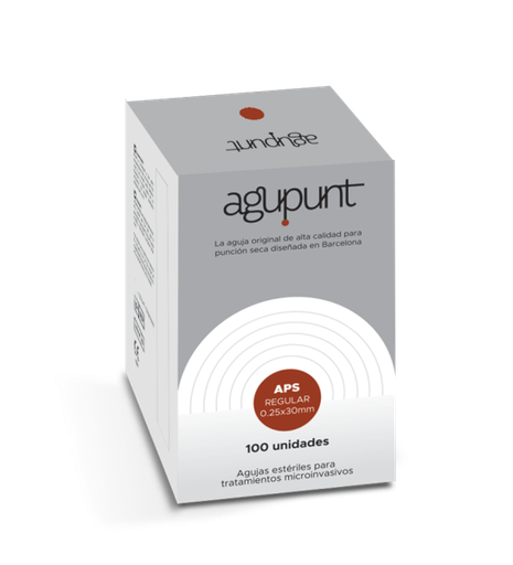 [820APS43] AGUJA PUNCIÓN SECA REGULAR 0,25 x 30 -MARRON-(x100) A1043P  AGP