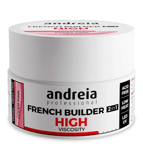 [0BGFCP22] ANDREIA FRENCH BUILDER HIGH VISCOSITY COVER PINK 22Gr