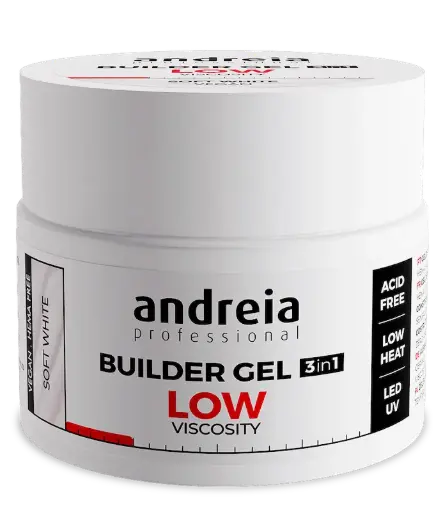 [0BGLVSW44] ANDREIA BUILDER GEL LOW VISCOSITY SOFT WHITE 44Gr