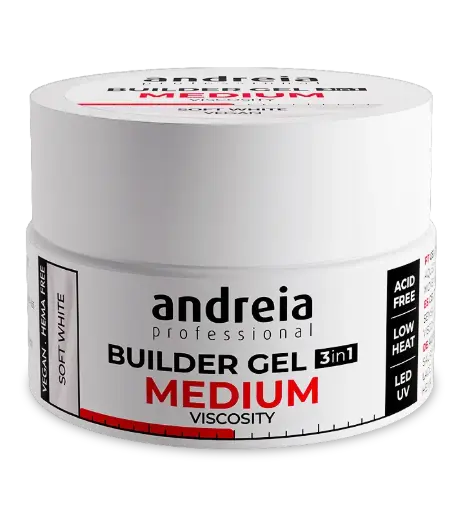 [0BGMVSW22] ANDREIA BUILDER GEL MEDIUM VISCOSITY SOFT WHITE 22Gr
