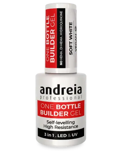 [0UBBGSW] ANDREIA ONE BOTTLE BUILDER GEL LOW VISCOSITY SOFT WHITE 14ML
