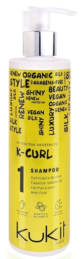 [KUKIT10] KUKIT K-CURL CHAMPÚ RIZOS ANTI-FRIZZ 300ml ***