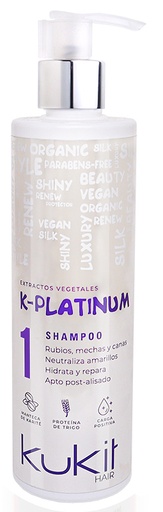 [KUKIT14] KUKIT K-PLATINUM XAMPÚ MATITZADOR CANES I ROSSOS 300ml
