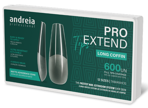 [1ANT005] ANDREIA PRO EXTEND TIPS LONG COFFIN 600UN