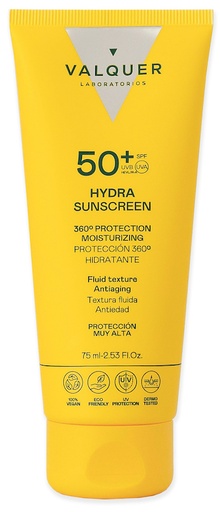 [212VALSOL75] PROTECTOR SOLAR FACIAL HYDRA SUNSCREEN SPF50 75ml VAL