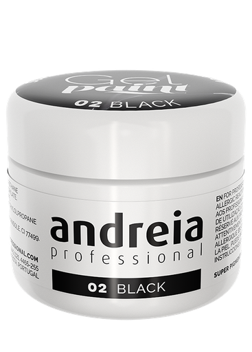 [1AGP002] ANDREIA GEL PAINT 02 BLACK 4gr