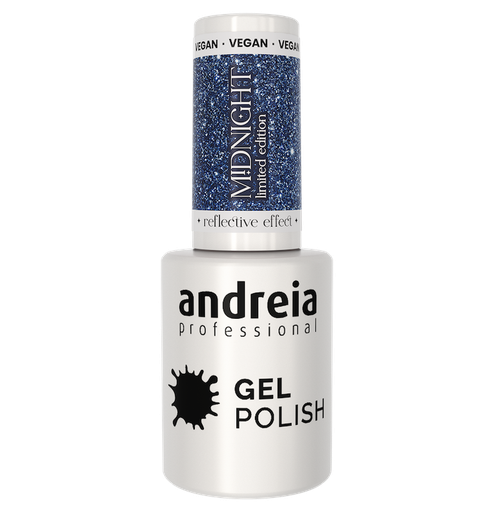 [0URCMD001                                                                                                                                       ] ANDREIA GEL POLISH MD1 - 10.5ML - MIDNIGHT - REFLECTIVE EFFECT ***