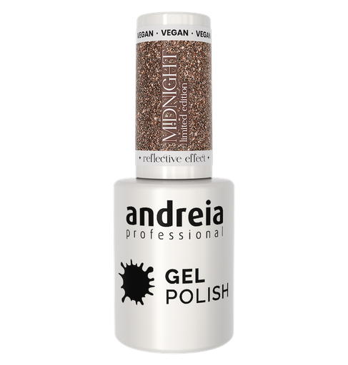 [0URCMD002                                                                                                                                       ] ANDREIA GEL POLISH MD2 - 10.5ML - MIDNIGHT - REFLECTIVE EFFECT