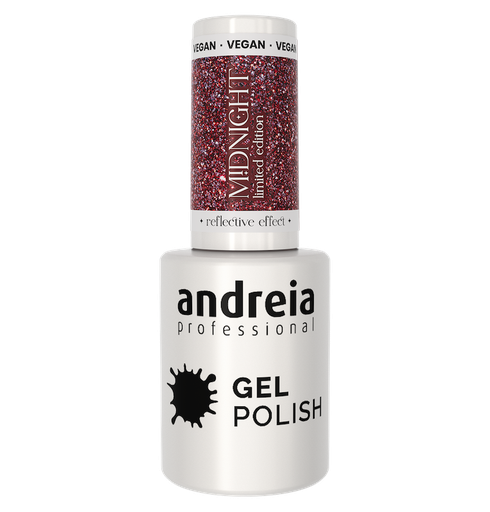 [0URCMD003                                                                                                                                       ] ANDREIA GEL POLISH MD3 - 10.5ML - MIDNIGHT - REFLECTIVE EFFECT