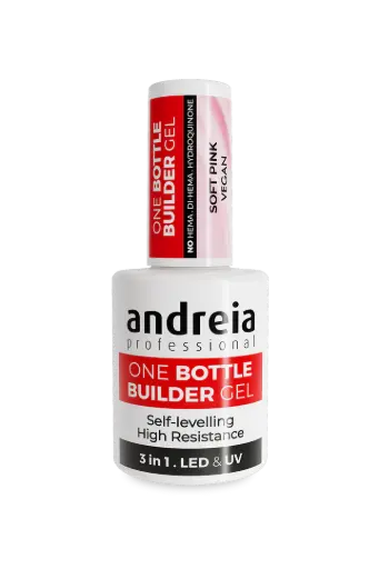 [0UBBGSP] ANDREIA ONE BOTTLE BUILDER GEL LOW VISCOSITY SOFT PINK 14ML