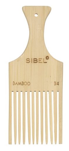 [11021N8482104] PEINE BAMBOO B4 AFRO ANTIESTATICO FUSTA 17,8cm SIN